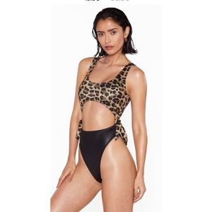 High Leg Leopard Swimsuit